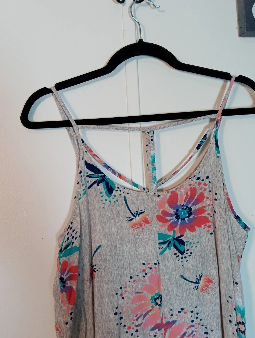 Sexy SO Size Medium strappy Grey Boho Style Nightgown
